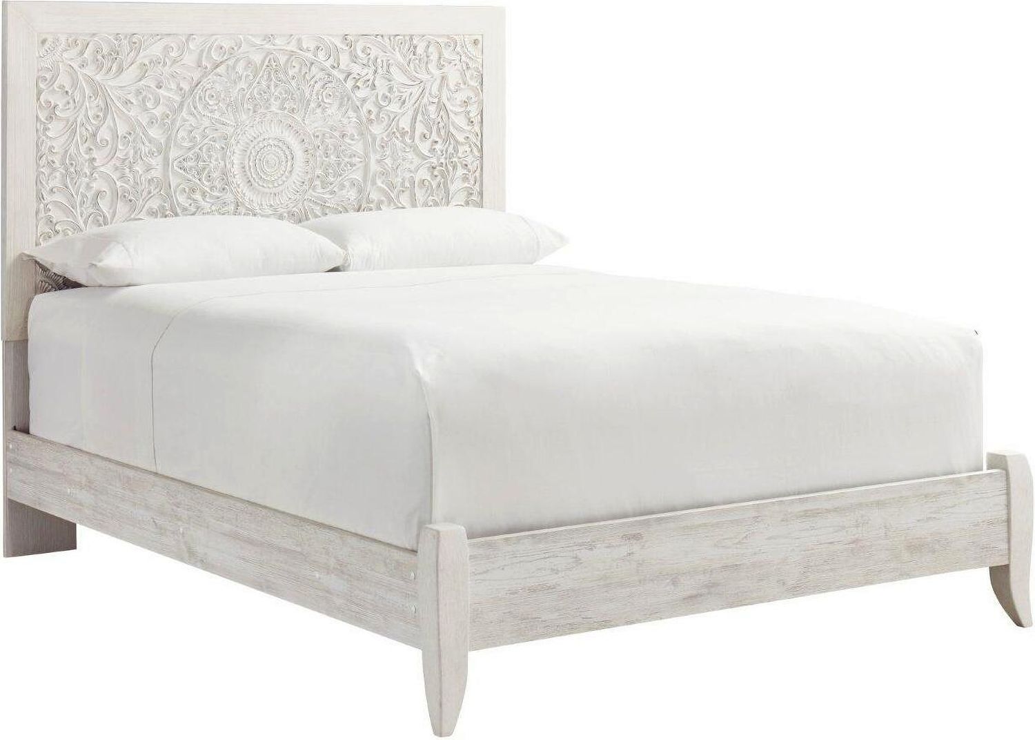 Paxberry Whitewash King Panel Bed B181B10