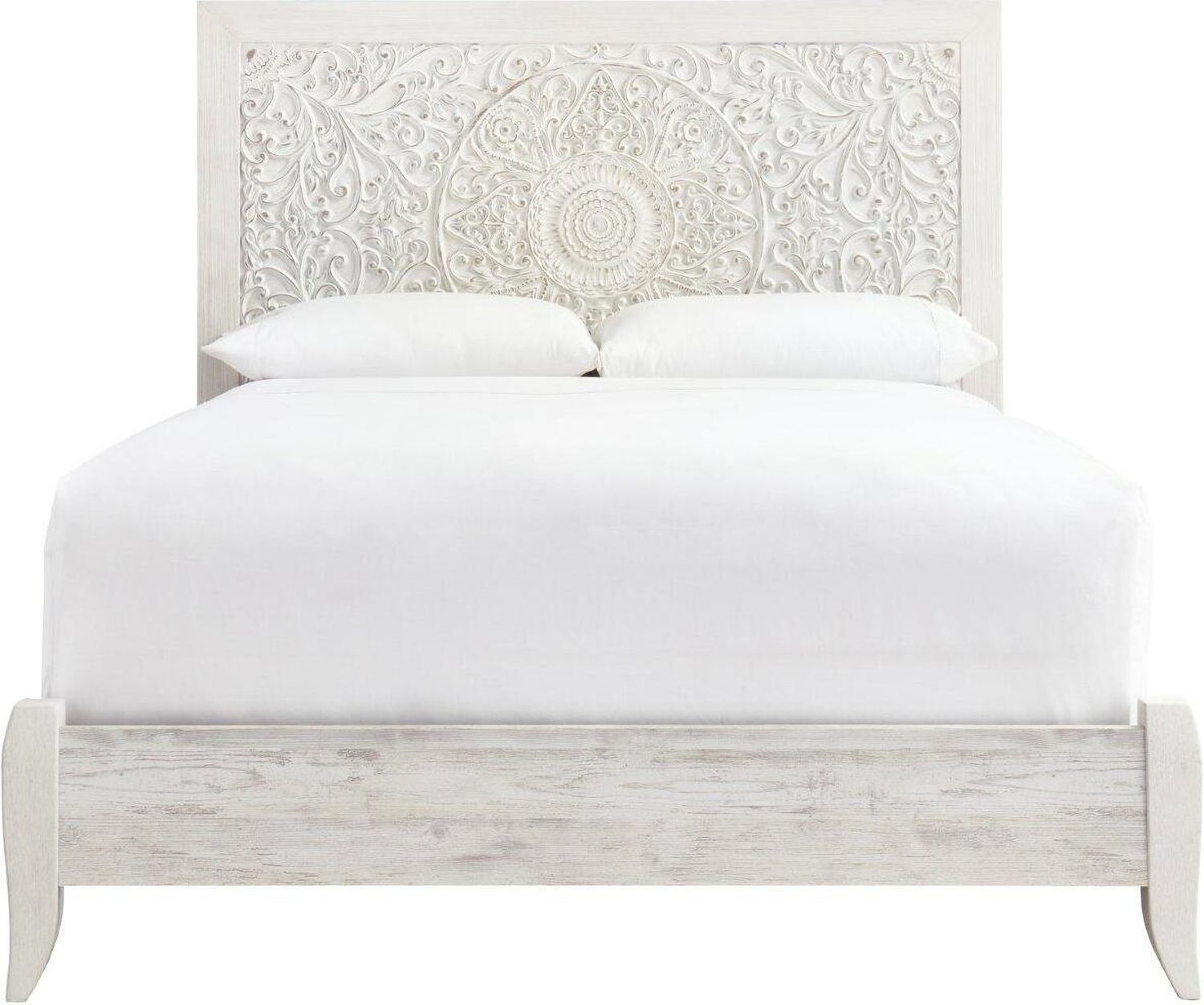 Paxberry Whitewash King Panel Bed B181B10