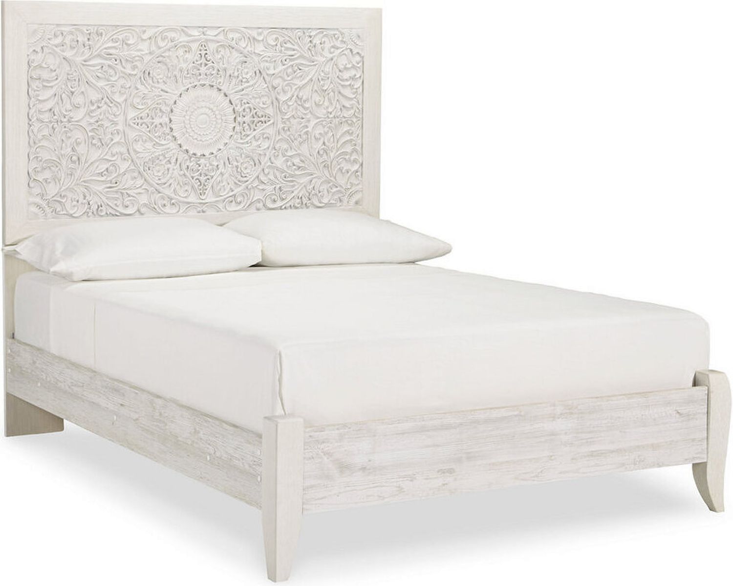 Paxberry Whitewash Full Panel Bed B181B2