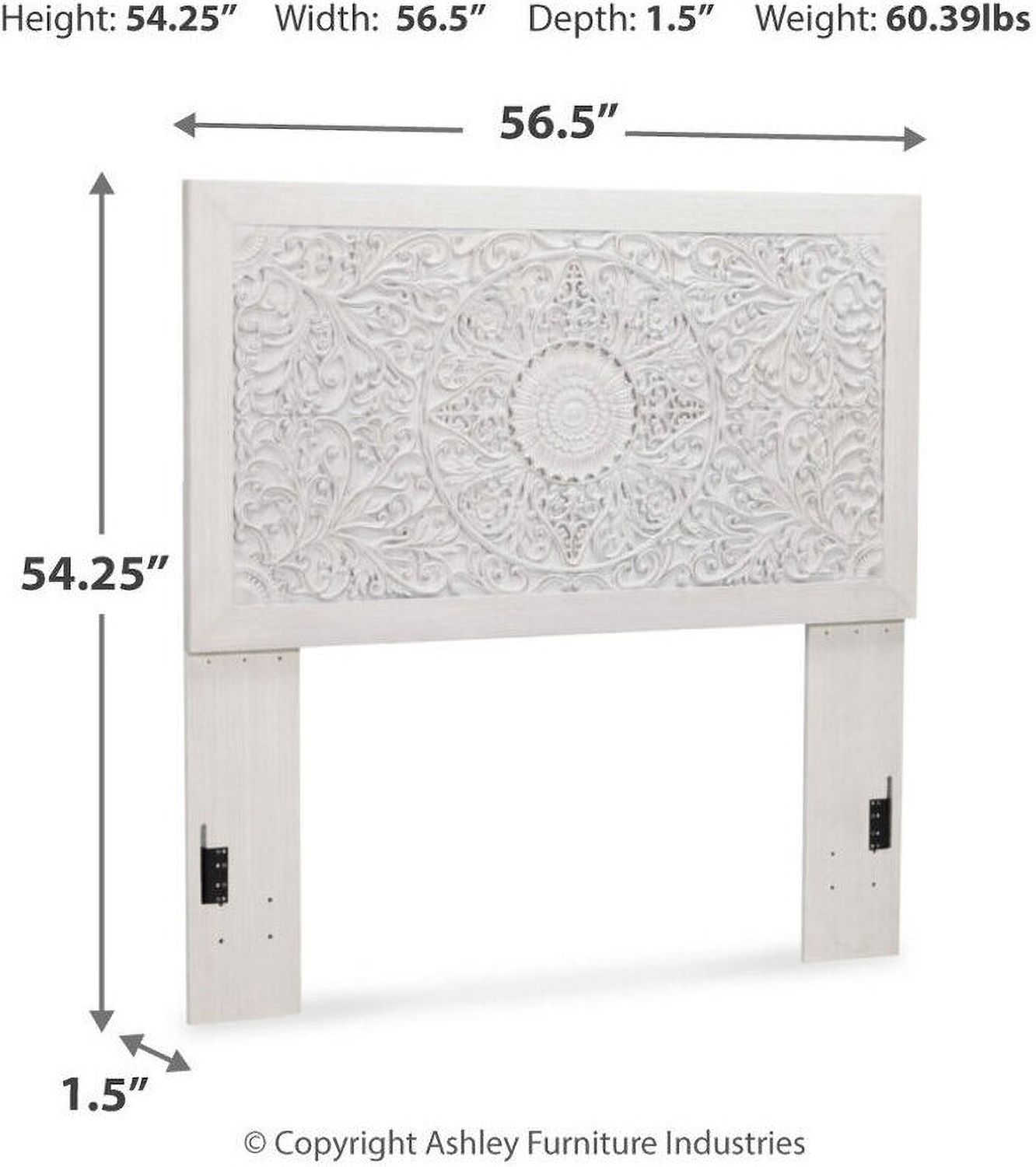 Paxberry Whitewash Full Panel Bed B181B2