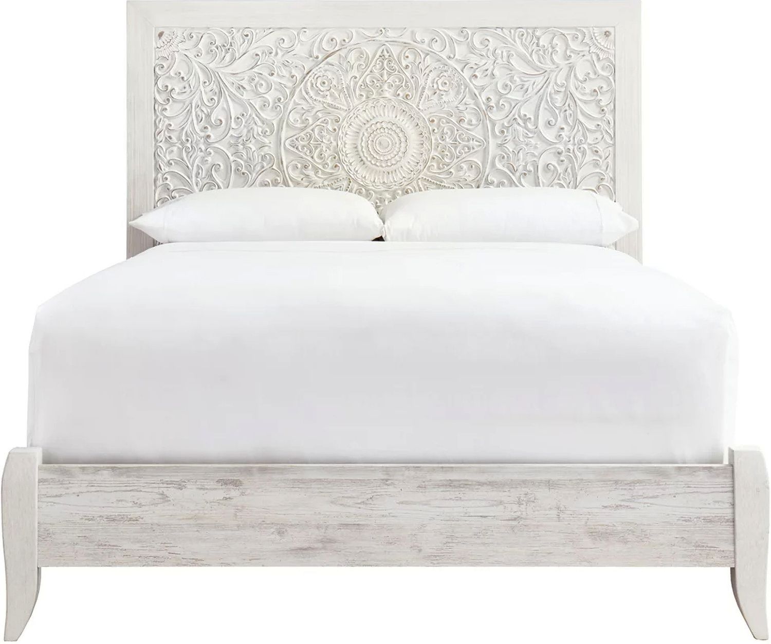 Paxberry Whitewash Queen Panel Bed B181B6