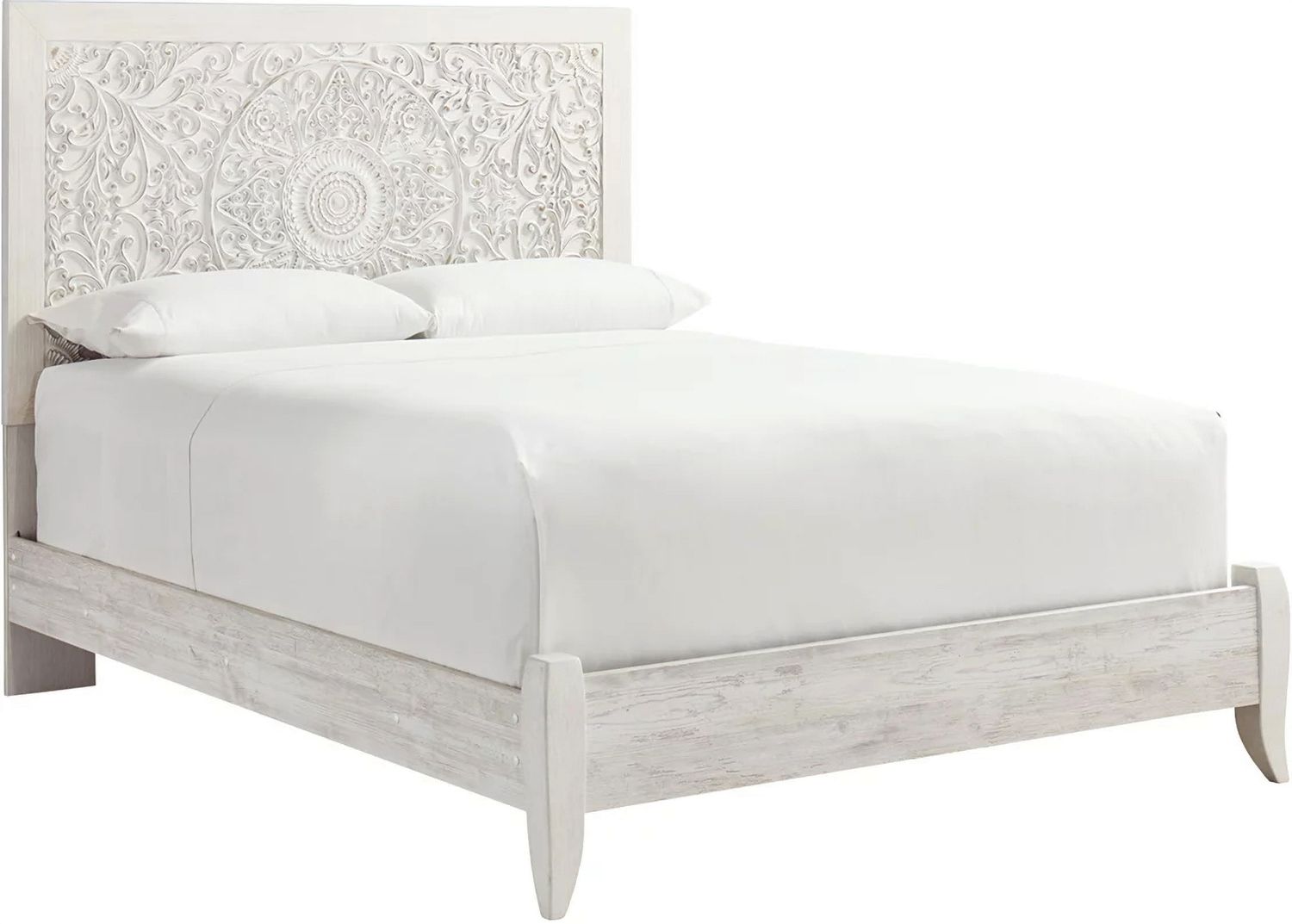 Paxberry Whitewash Queen Panel Bed B181B6
