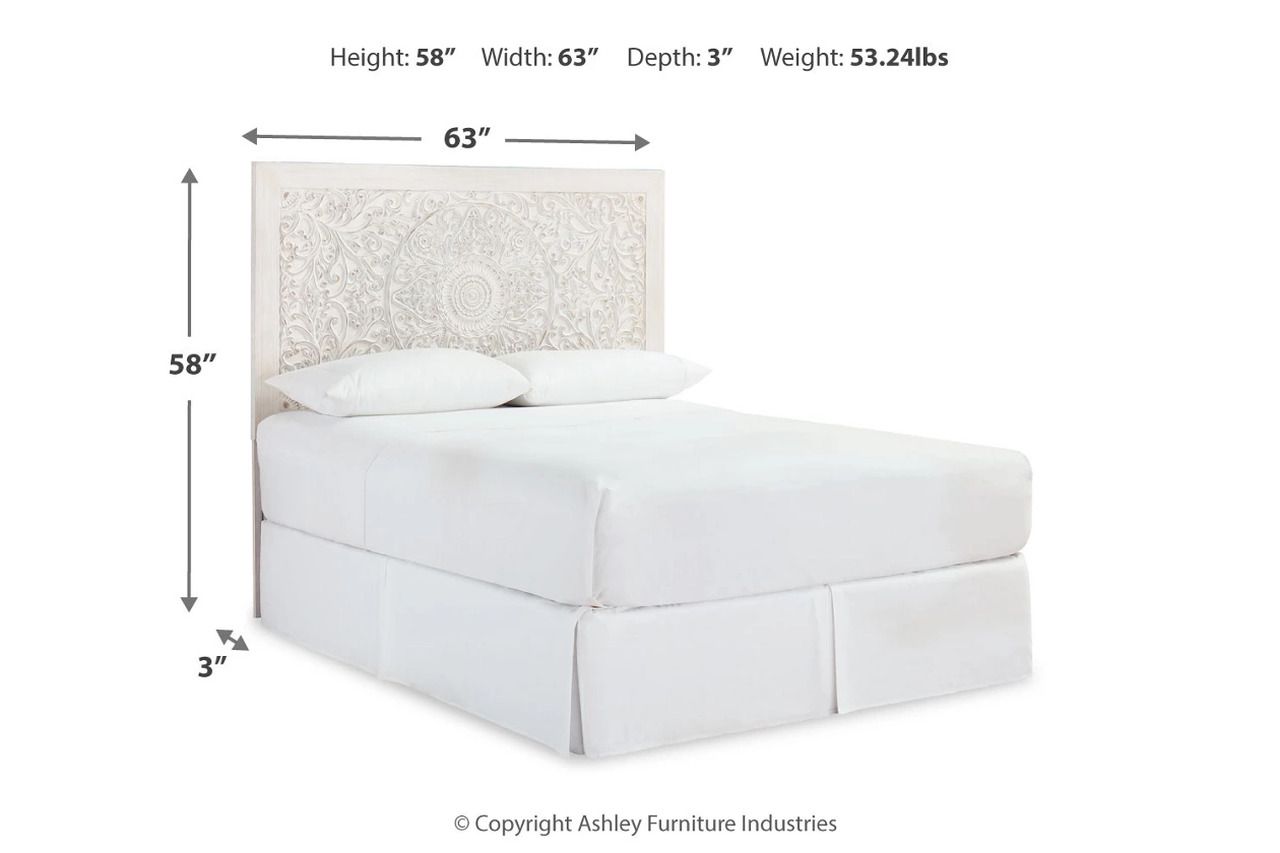 Paxberry Whitewash Queen Panel Bed B181B6