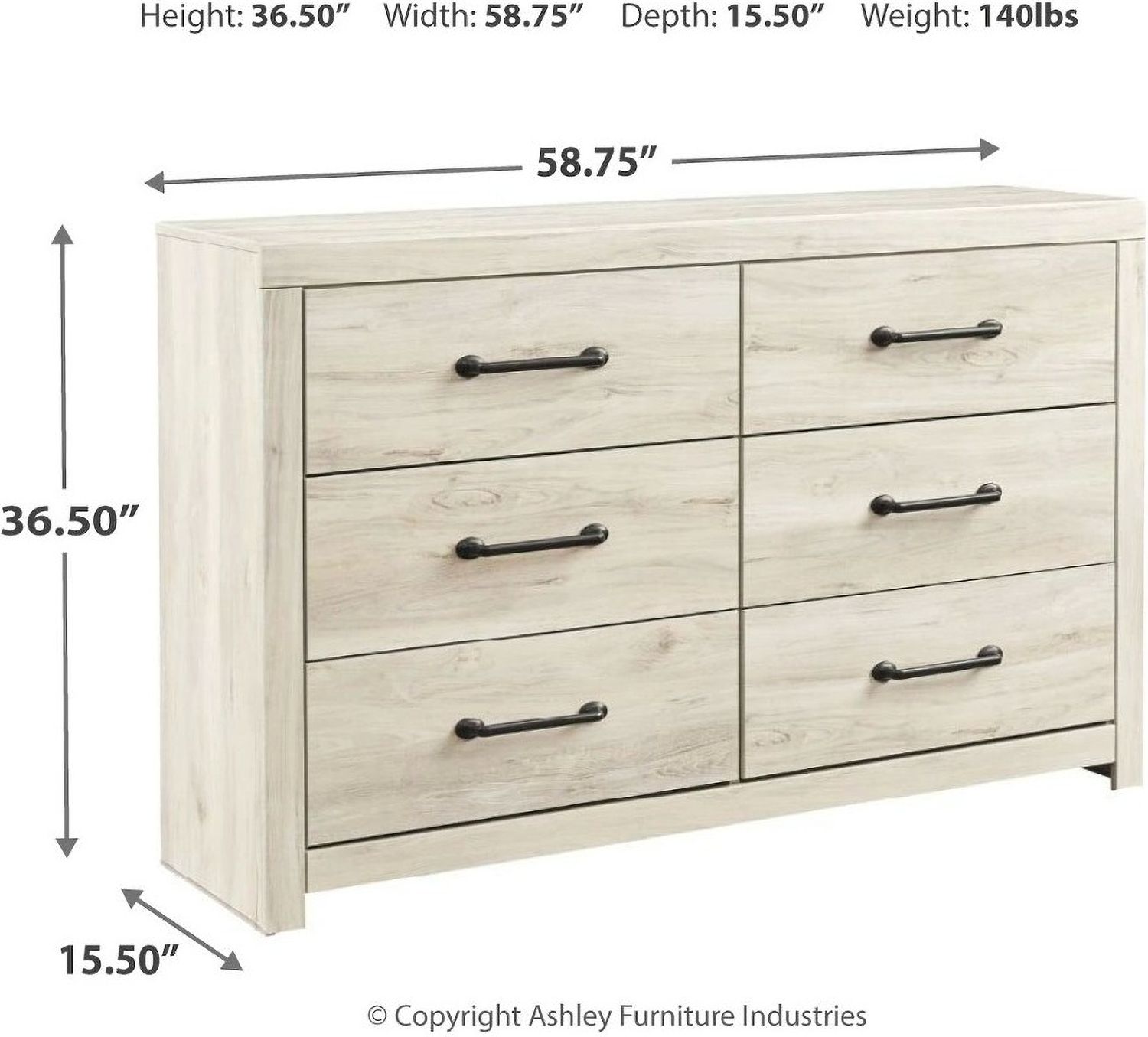 Cambeck White Wash Dresser B19231