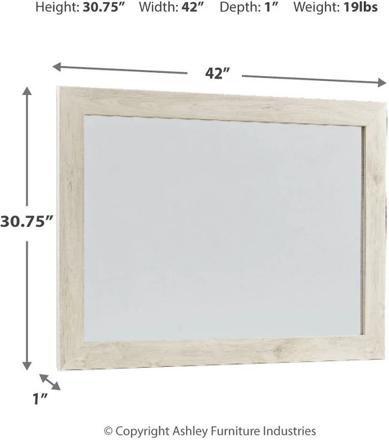 Cambeck Whitewash Mirror B19236