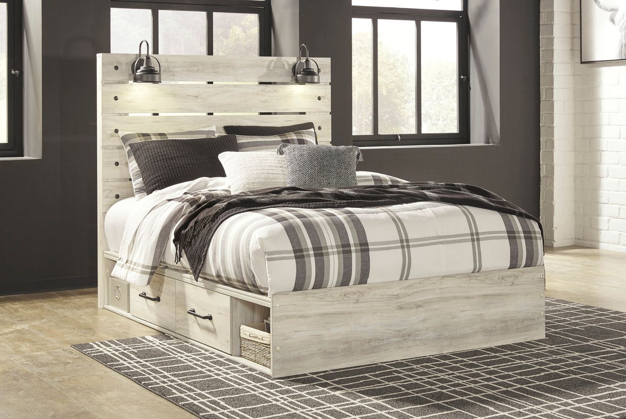 Cambeck White Wash Queen Panel Headboard Only B19257