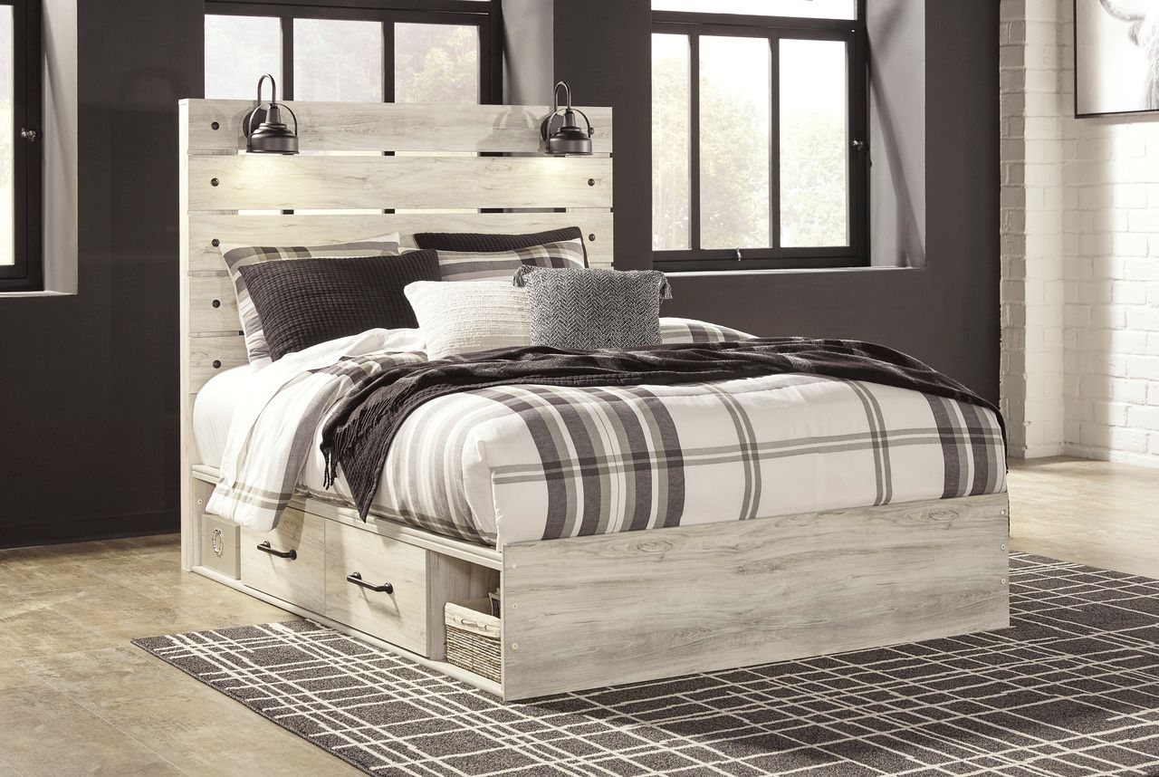 Cambeck White Wash Queen Panel Headboard Only B19257
