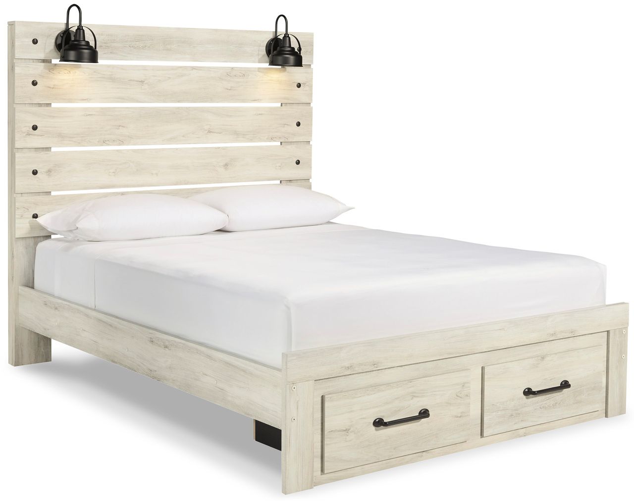 Cambeck White Wash Queen Panel Headboard Only B19257
