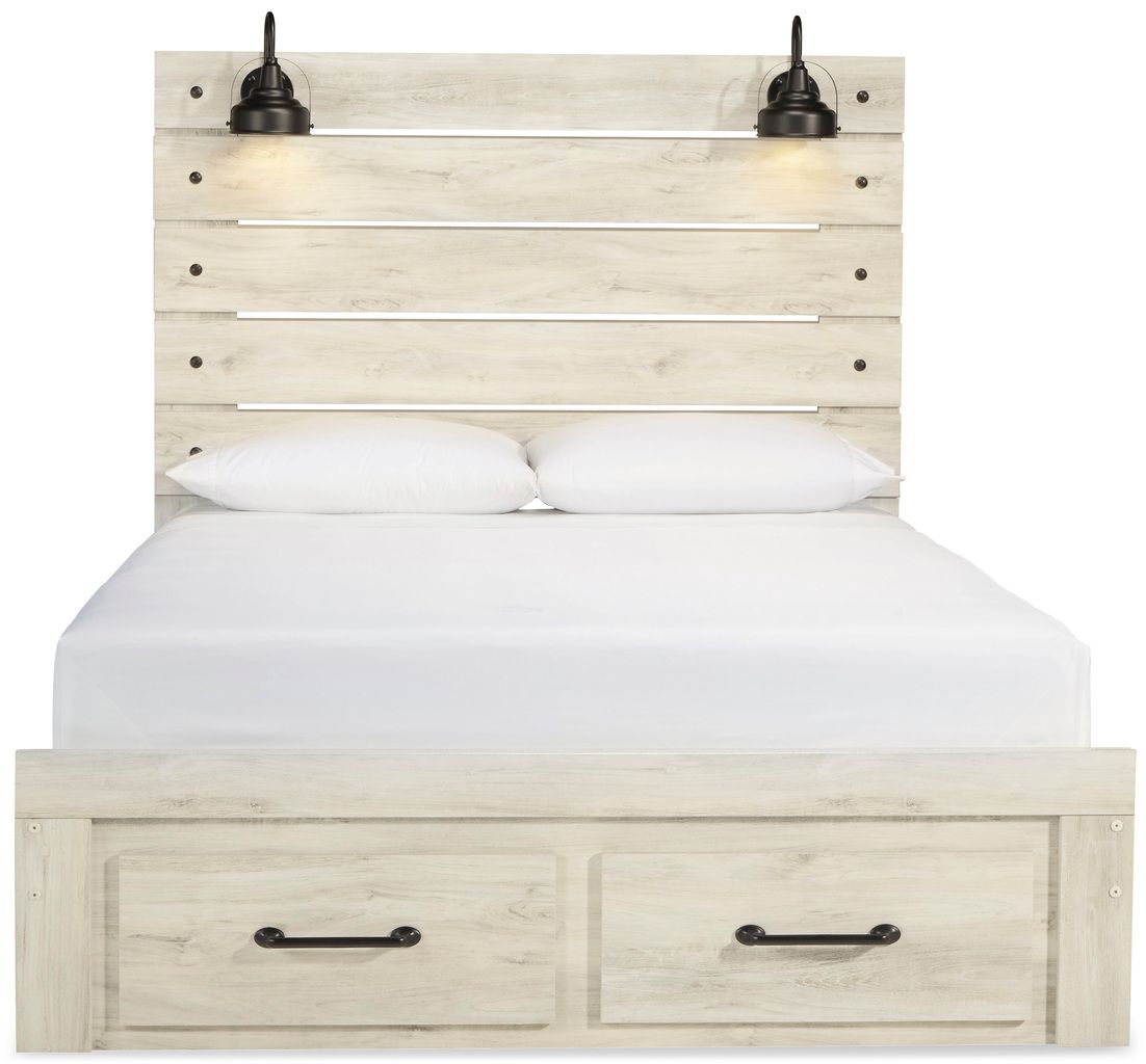 Cambeck White Wash Queen Panel Headboard Only B19257