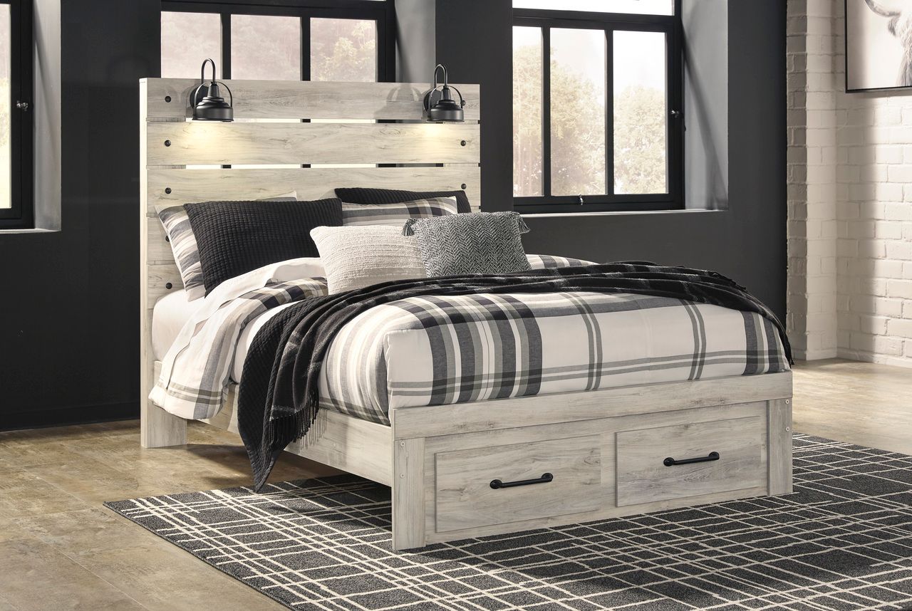 Cambeck White Wash Queen Panel Headboard Only B19257