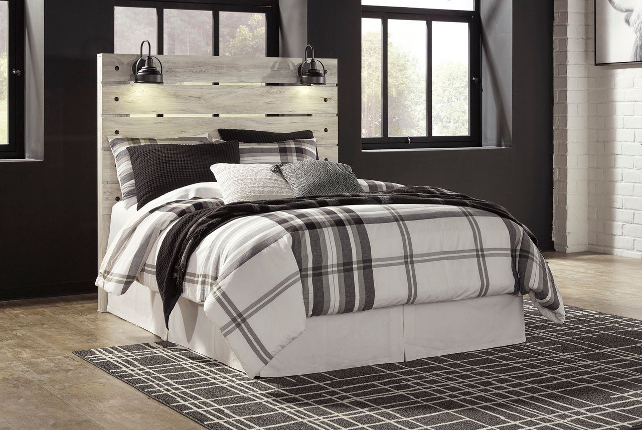 Cambeck White Wash Queen Panel Headboard Only B19257