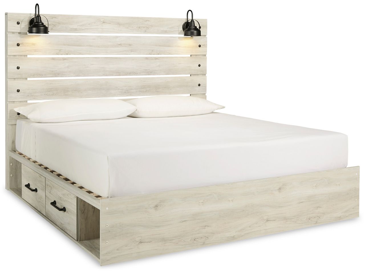 Cambeck White Wash King Panel Headboard Only B19258