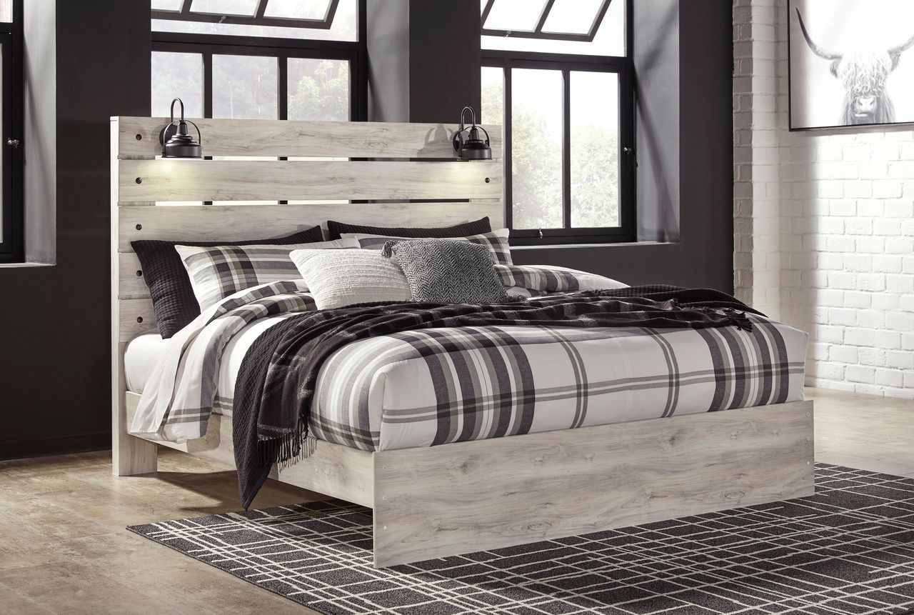 Cambeck White Wash King Panel Headboard Only B19258