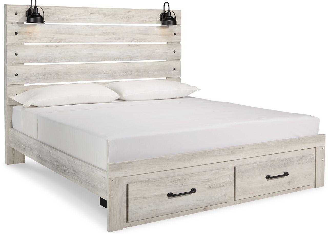 Cambeck White Wash King Panel Headboard Only B19258