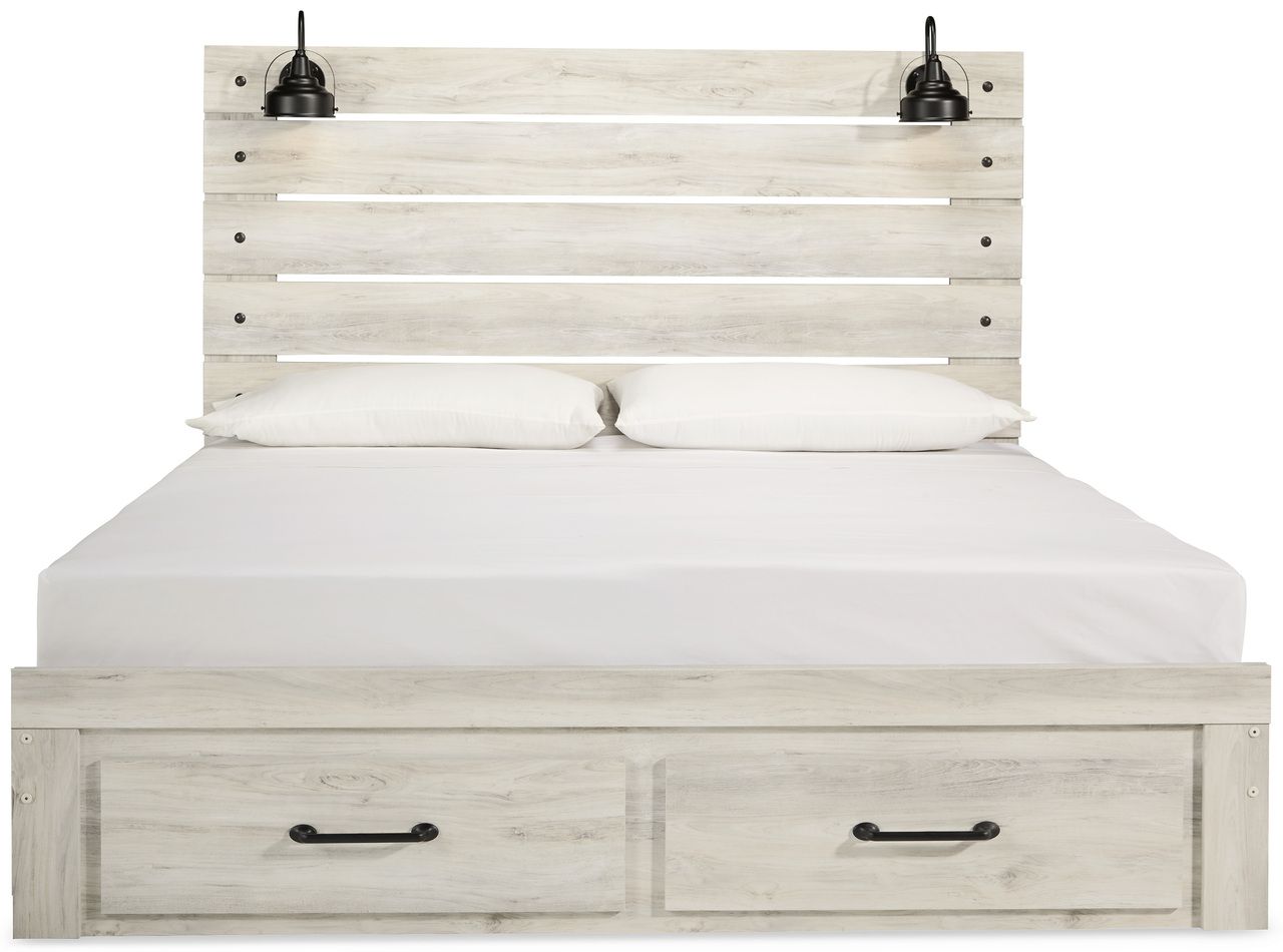 Cambeck White Wash King Panel Headboard Only B19258