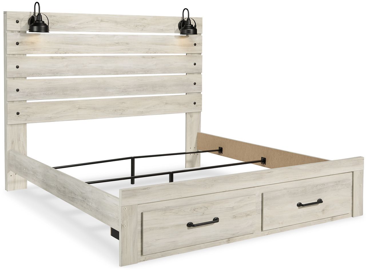 Cambeck White Wash King Panel Headboard Only B19258