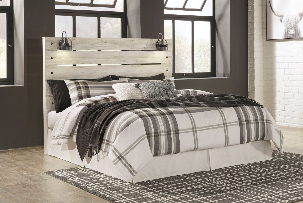 Cambeck White Wash King Panel Headboard Only B19258