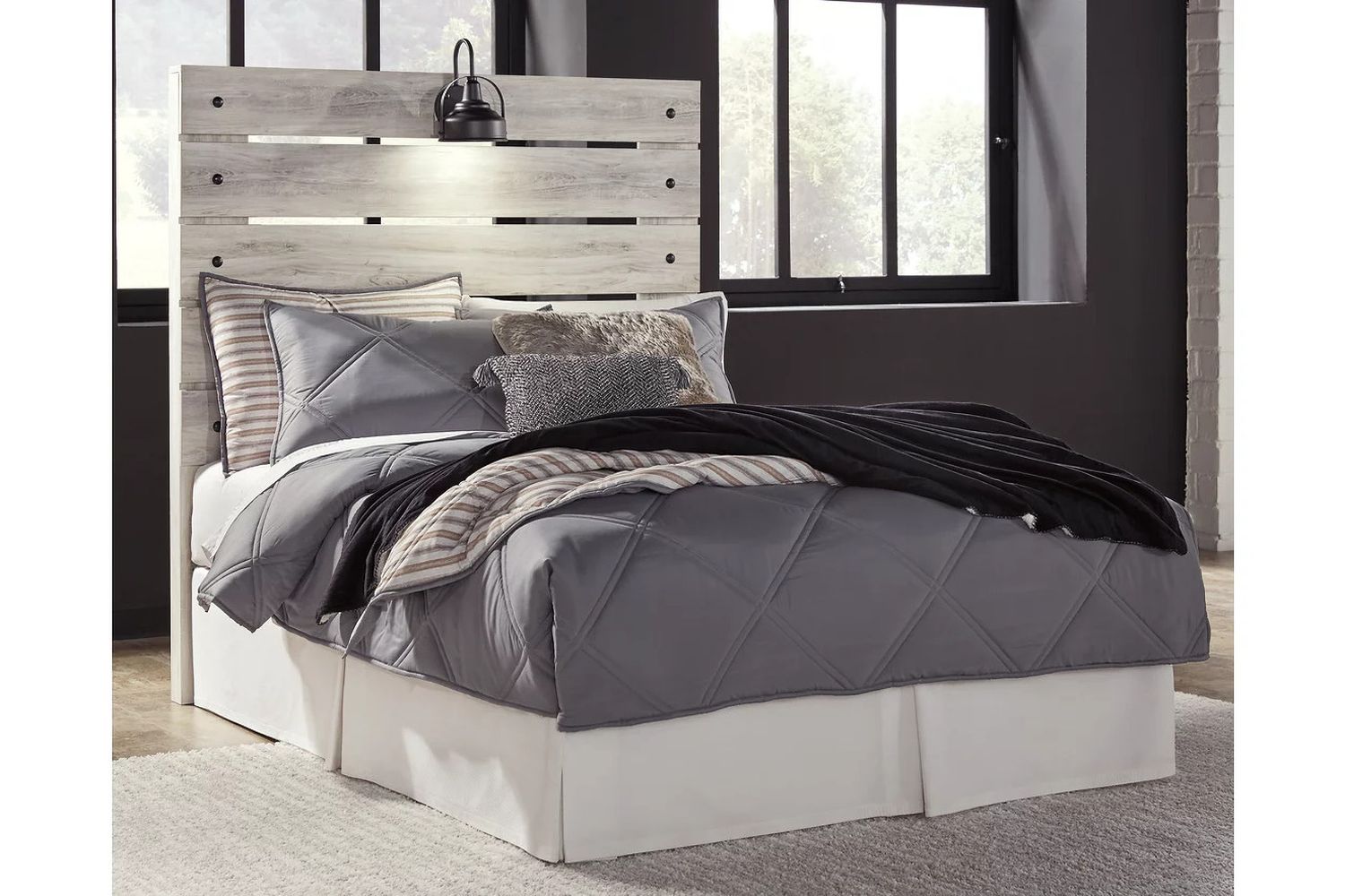 Cambeck Whitewash Full Panel Headboard Only B19287