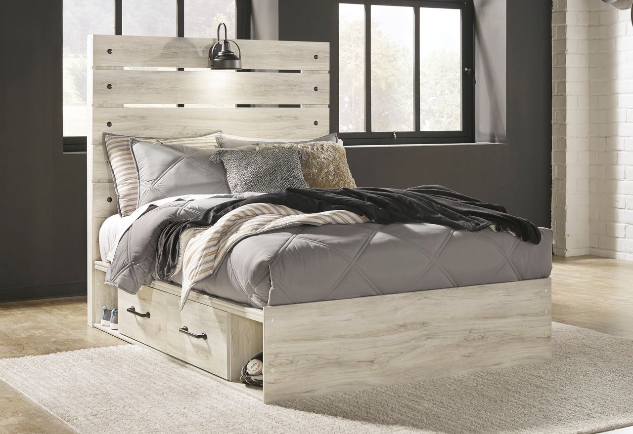 Cambeck Whitewash Full Panel Headboard Only B19287