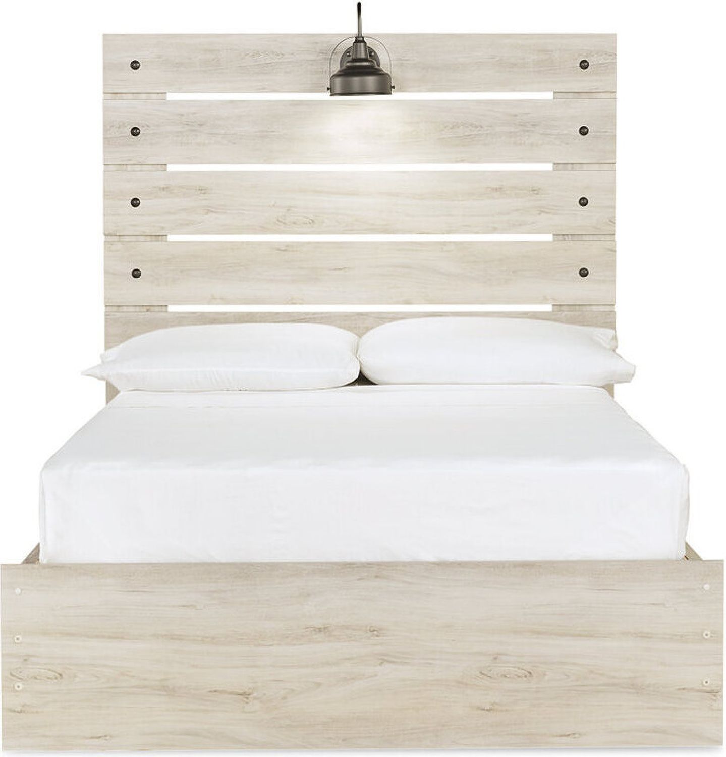 Cambeck Whitewash Full Panel Bed with One Side Storage B192B16