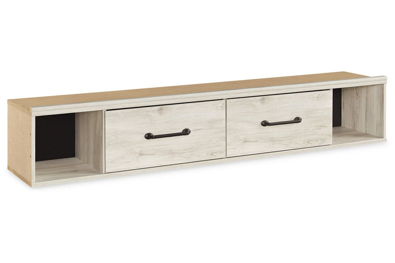 Cambeck Whitewash Full Panel Bed with One Side Storage B192B16