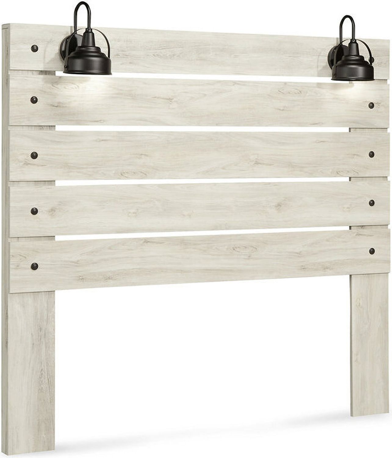 Cambeck Whitewash Queen Panel Bed with One Side Storage B192B17