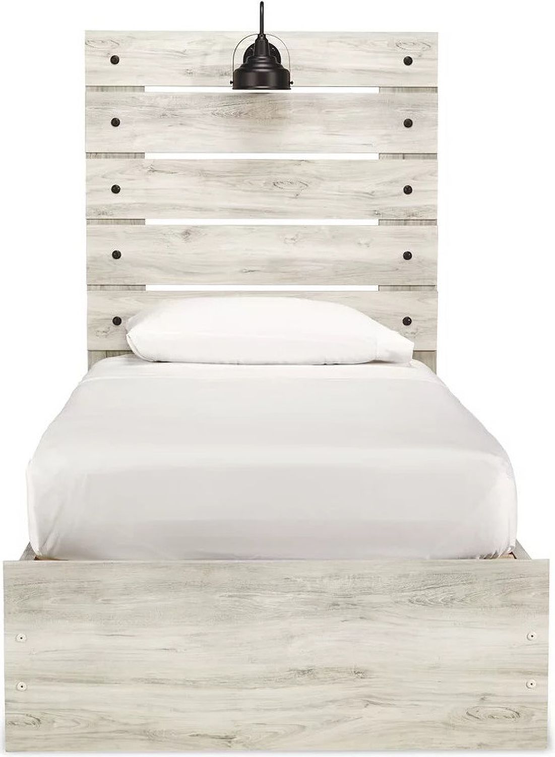 Cambeck Whitewash Twin Panel Bed with Two Underbed Storage B192B21