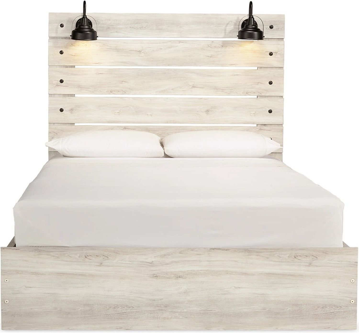Cambeck Whitewash Queen Panel Bed with Double Underbed Storage B192B24