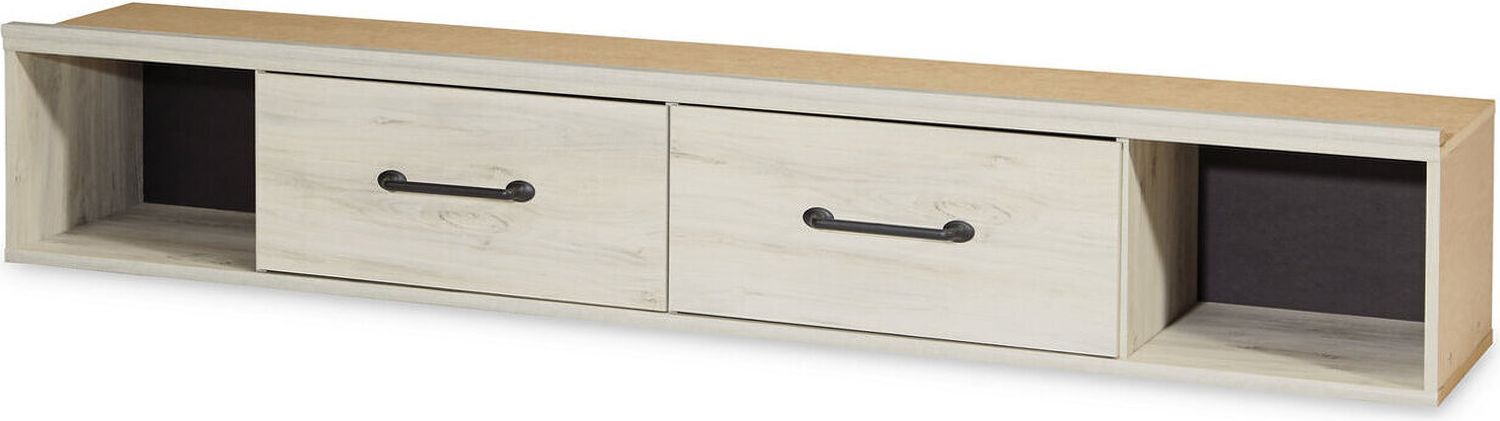 Cambeck Whitewash Queen Panel Bed with Double Underbed Storage B192B24
