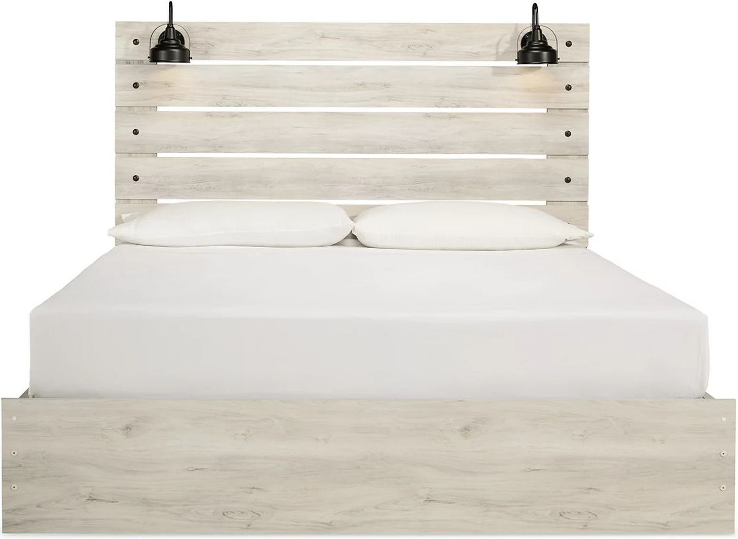 Cambeck Whitewash King Panel Bed with Double Underbed Storage B192B27