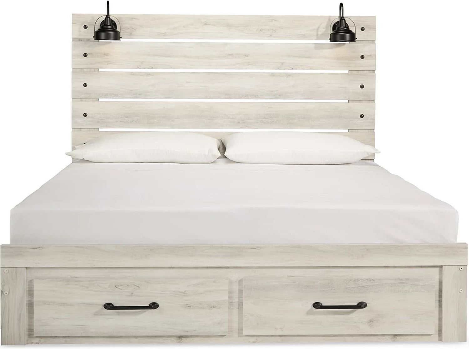 Cambeck Whitewash King Panel Storage Bed B192B31