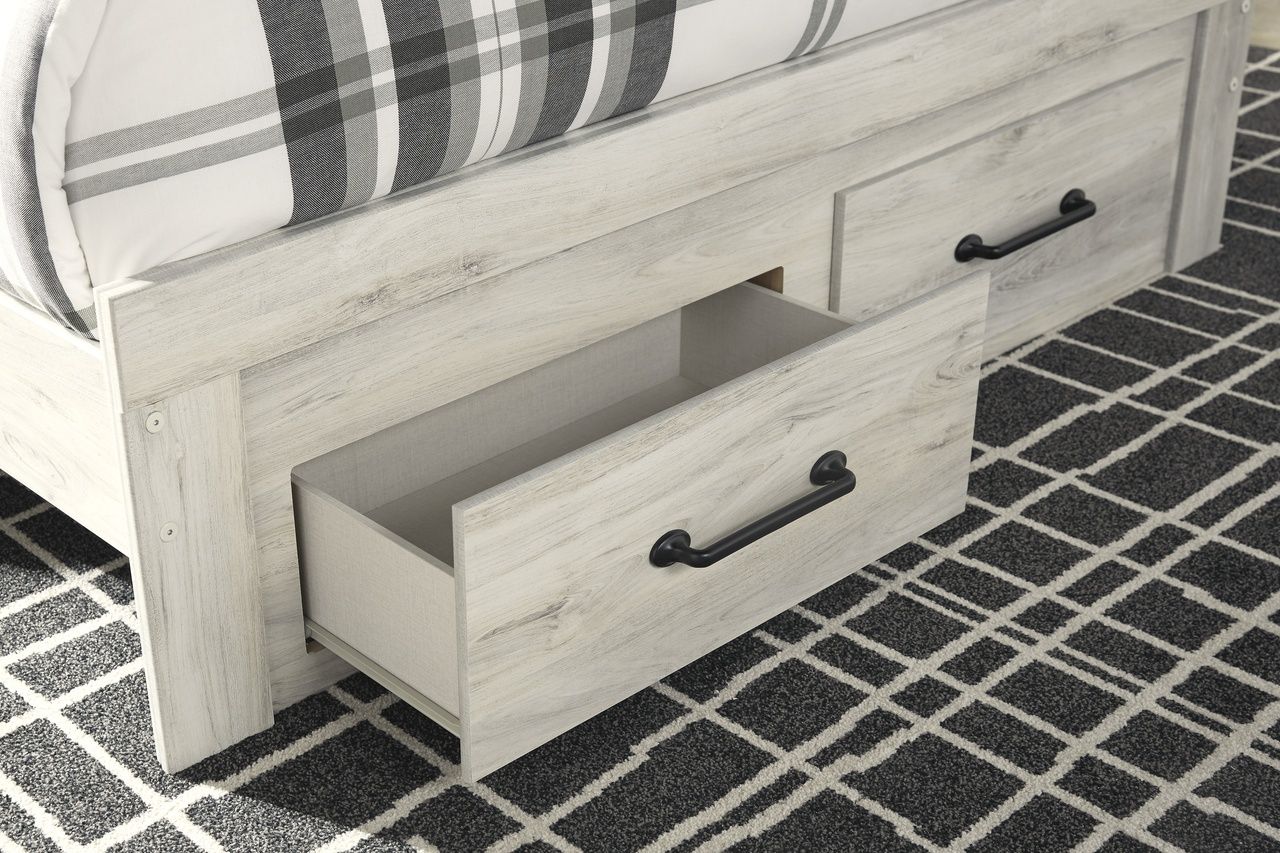 Cambeck Whitewash King Panel Storage Bed B192B31