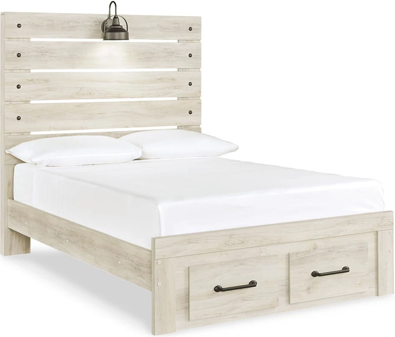Cambeck Whitewash Full Panel Storage Bed B192B33