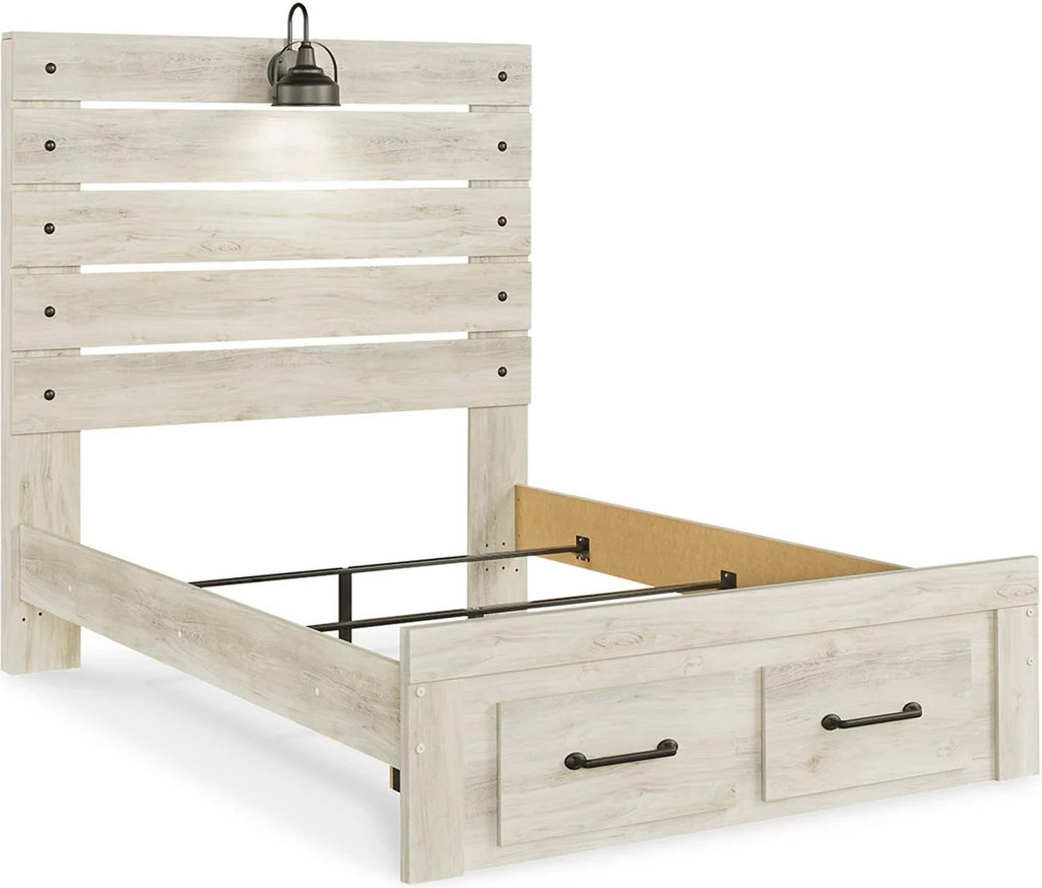 Cambeck Whitewash Full Panel Storage Bed B192B33