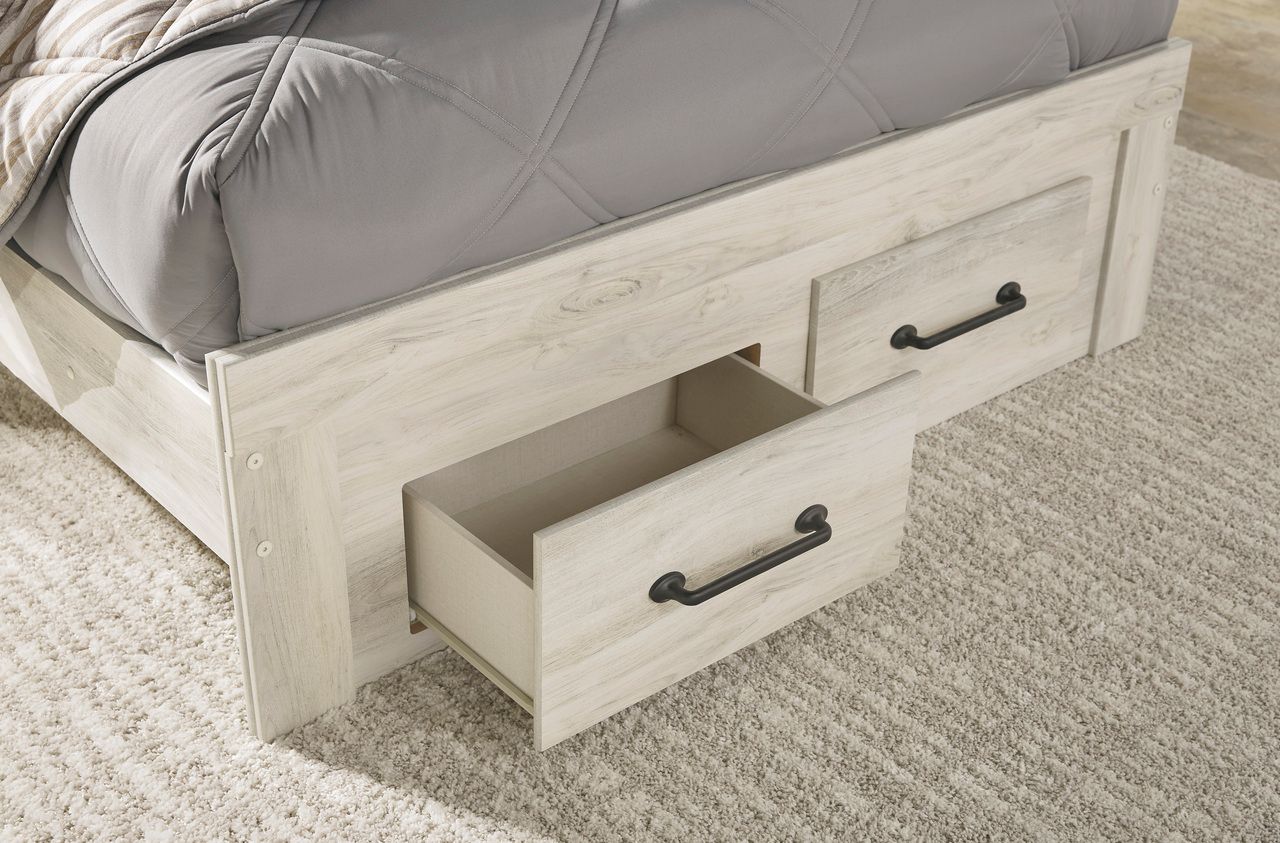 Cambeck Whitewash Full Panel Storage Bed B192B33