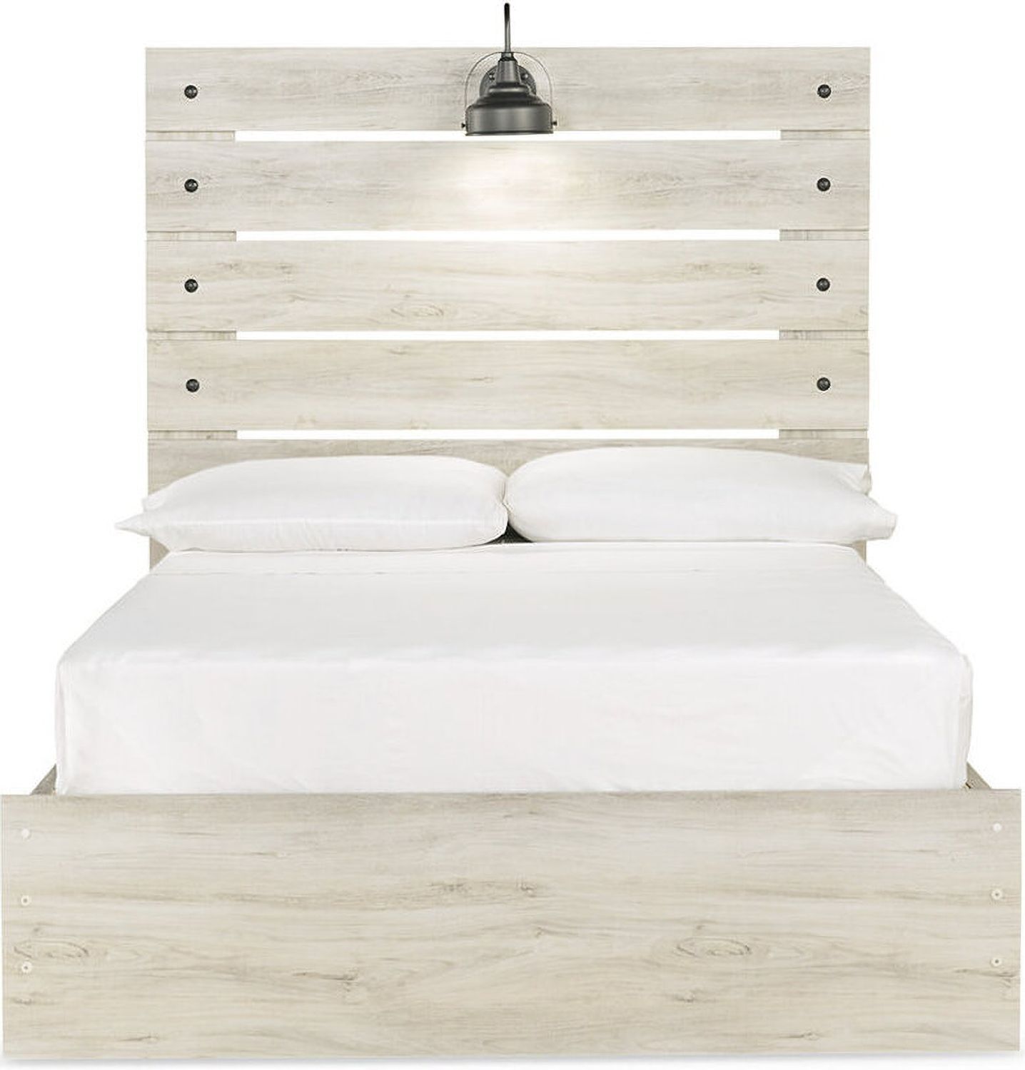 Cambeck Whitewash Full Panel Bed with Two Underbed Storage B192B34