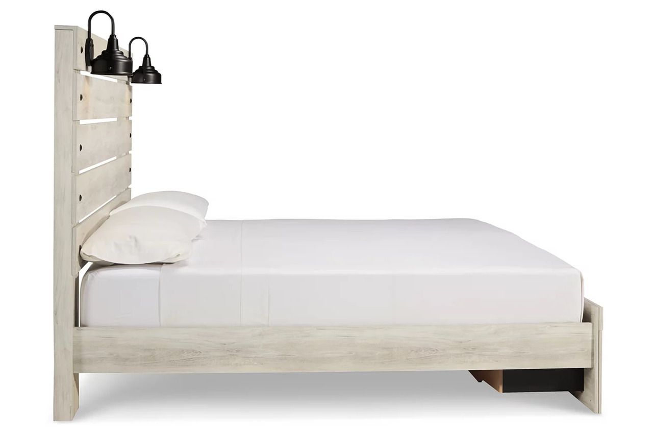 Cambeck King Panel Storage Bed In White Wash B192B63