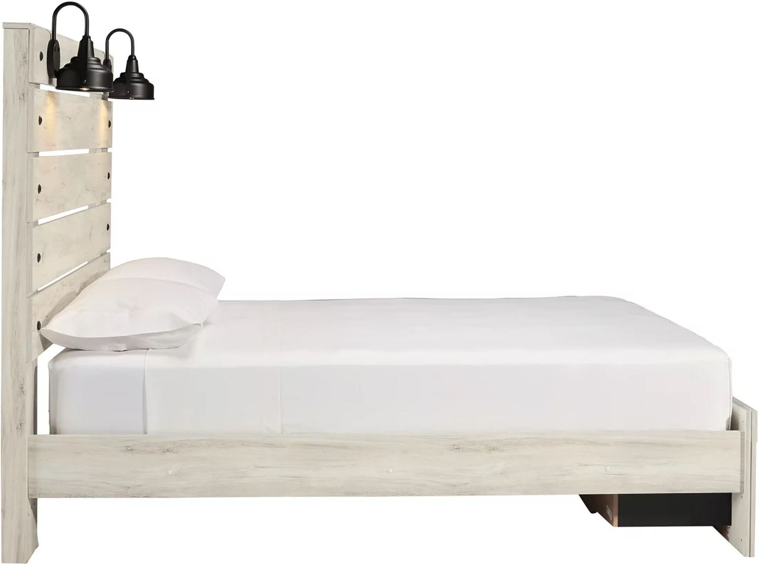 Cambeck Whitewash Queen Panel Storage Bed B192B8