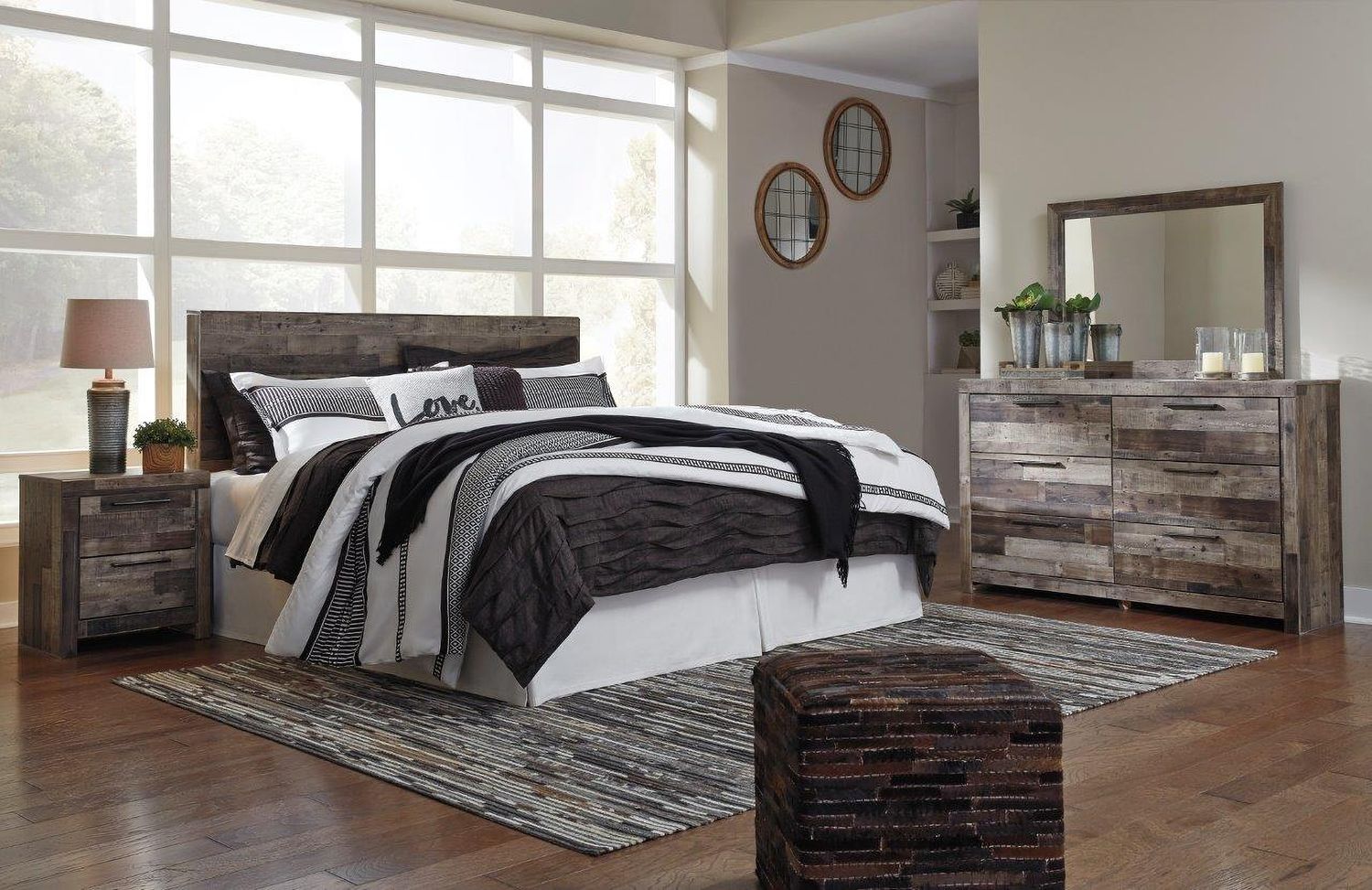 Derekson Multi Gray Six Drawer Dresser B20031