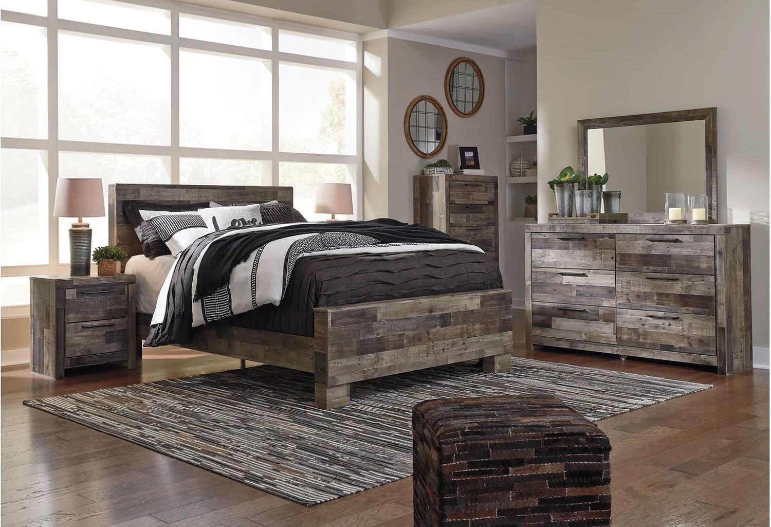 Derekson Multi Gray Five Drawer Chest B20046