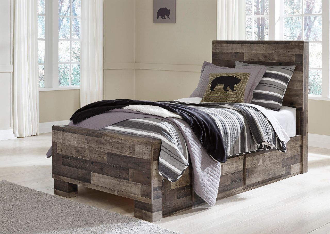 Derekson Twin Panel Headboard In Multi Gray B20053