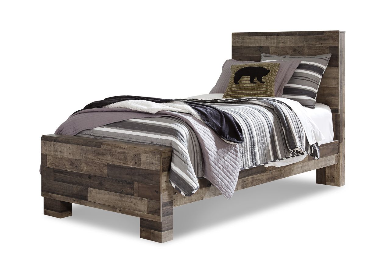 Derekson Twin Panel Headboard In Multi Gray B20053