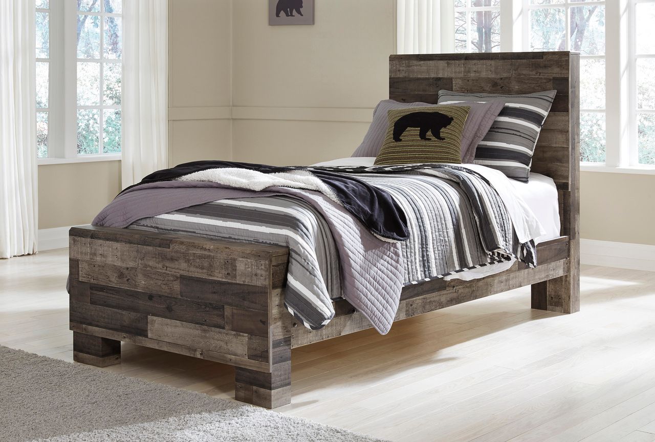 Derekson Twin Panel Headboard In Multi Gray B20053