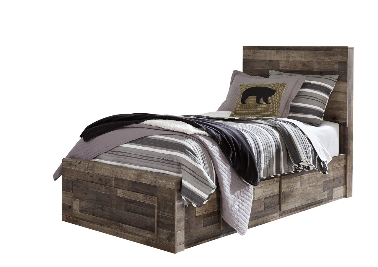 Derekson Twin Panel Headboard In Multi Gray B20053