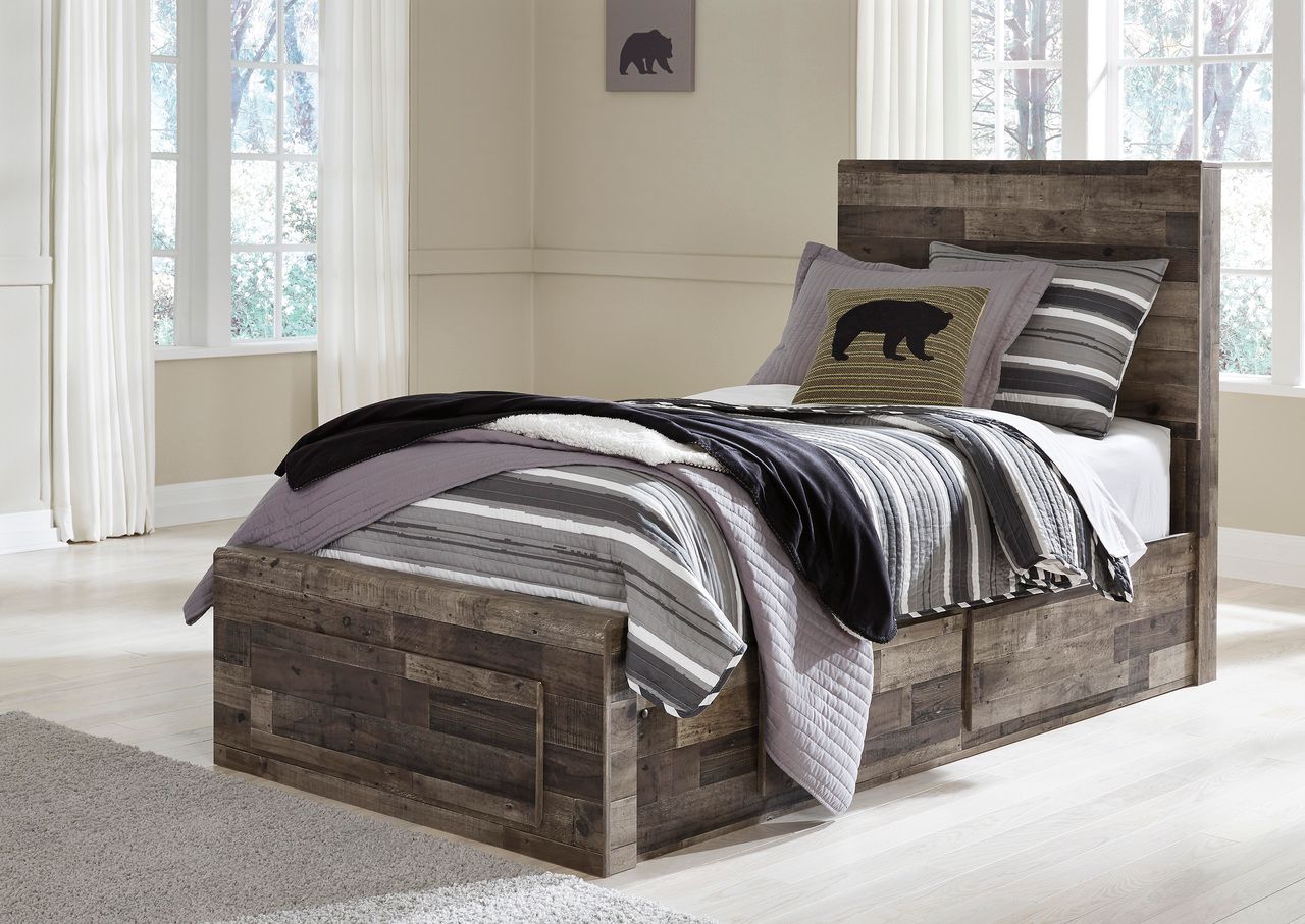 Derekson Twin Panel Headboard In Multi Gray B20053