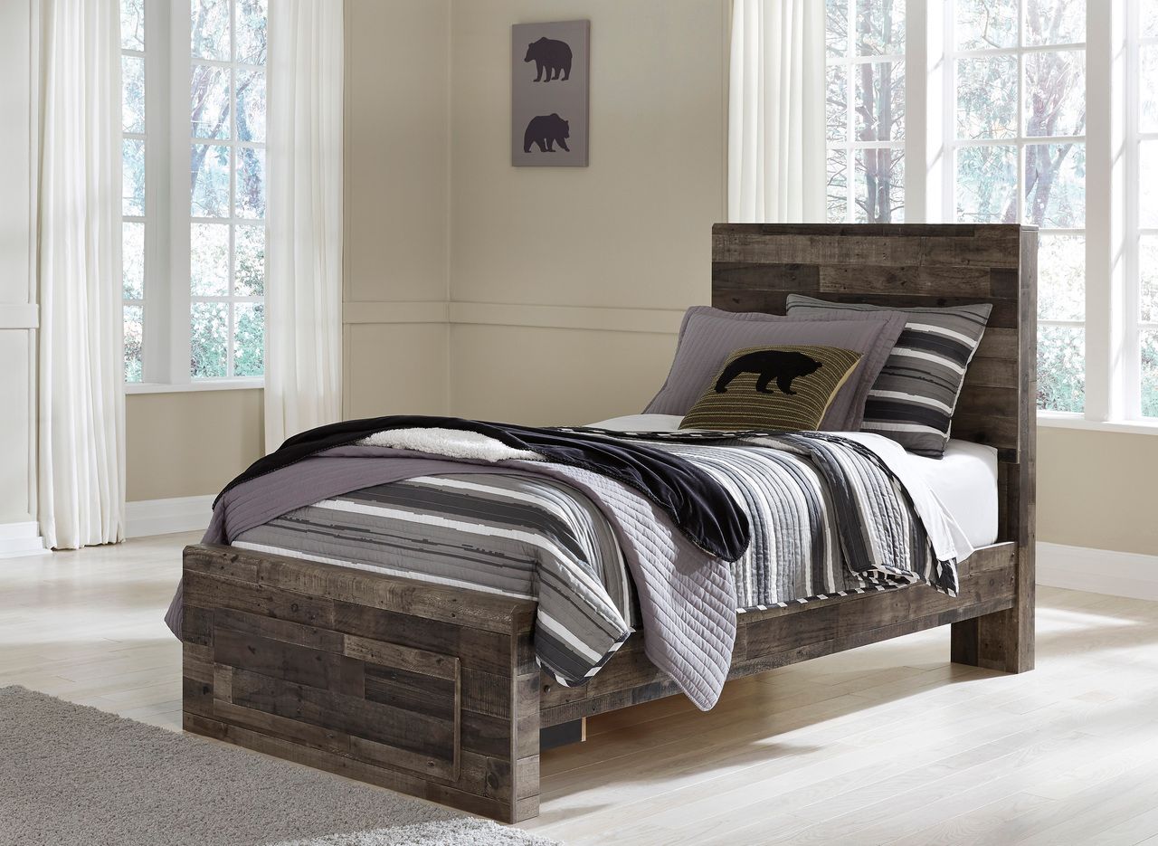 Derekson Twin Panel Headboard In Multi Gray B20053