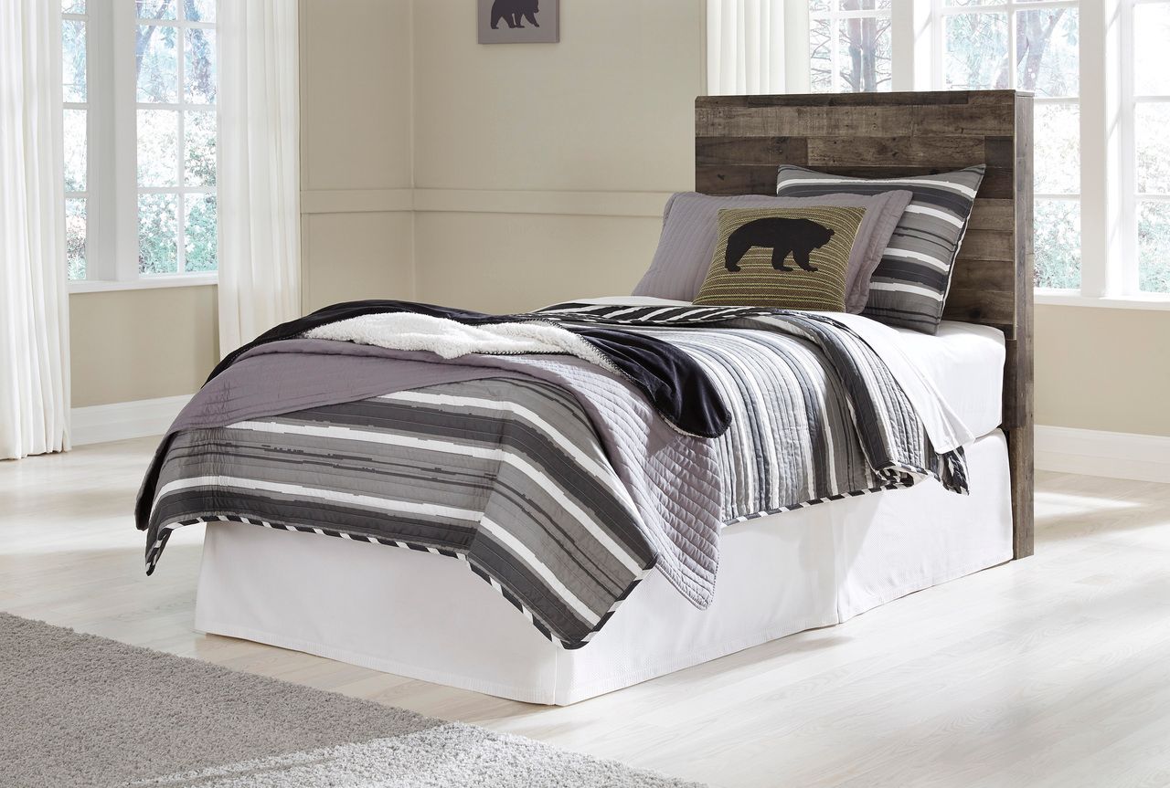 Derekson Twin Panel Headboard In Multi Gray B20053