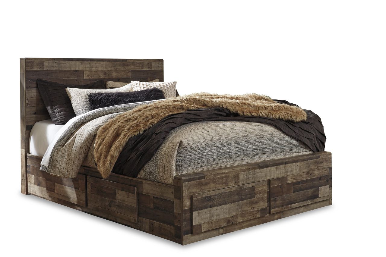 Derekson Queen Panel Headboard In Multi Gray B20057