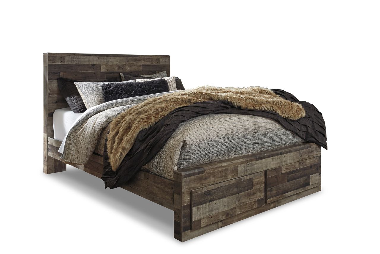 Derekson Queen Panel Headboard In Multi Gray B20057