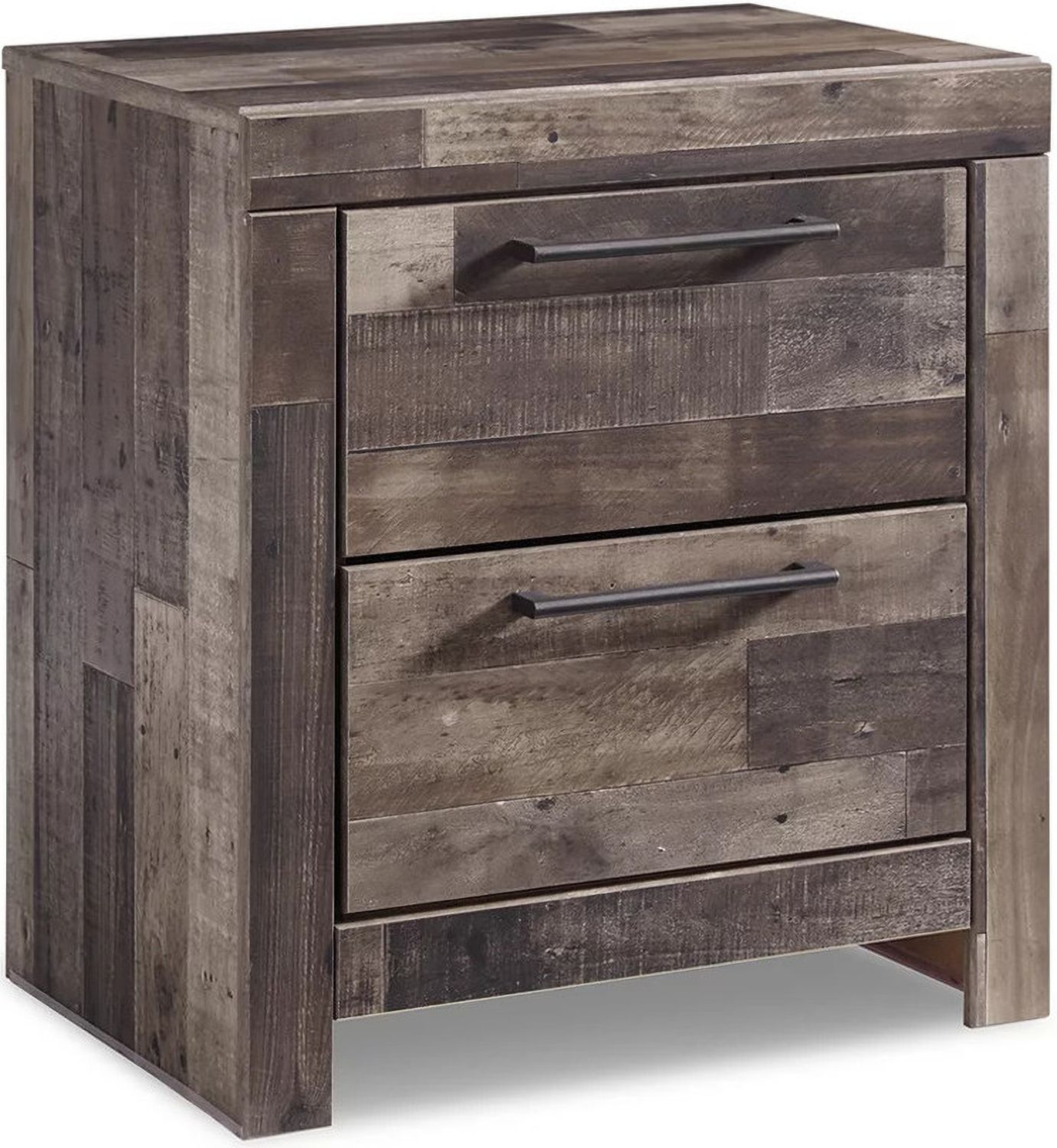 Derekson Multi Gray Two Drawer Night Stand B20092